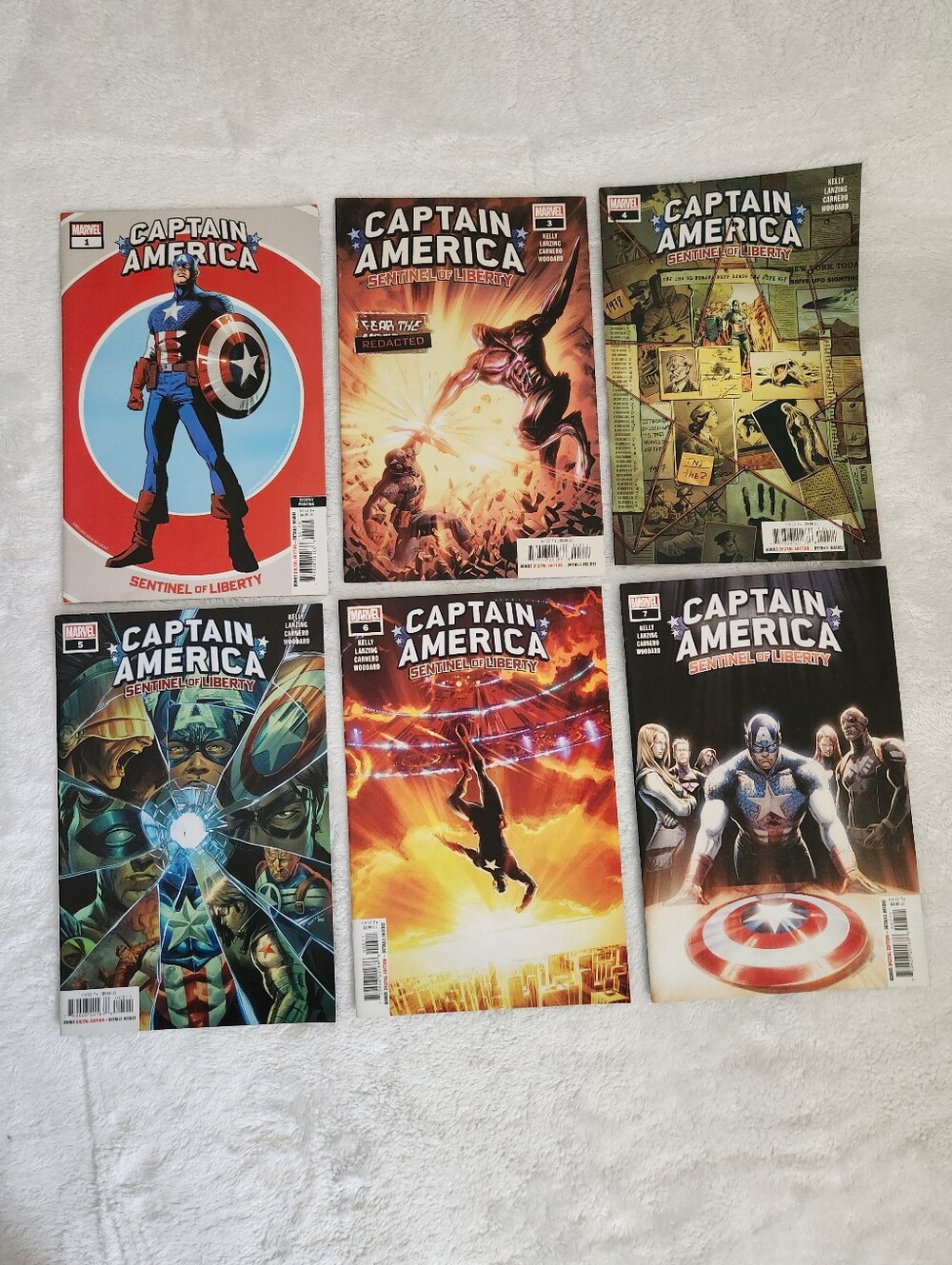 Captain America Sentinel of Liberty #1 3-7 Marvel Comic Lot 6 Books